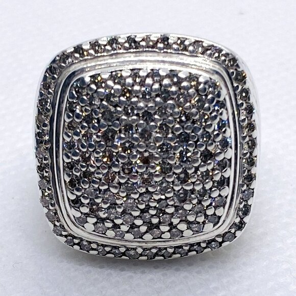 David Yurman Albion Pave Diamond Ring Sterling Silver 925 Size 6 READ - Picture 3 of 16